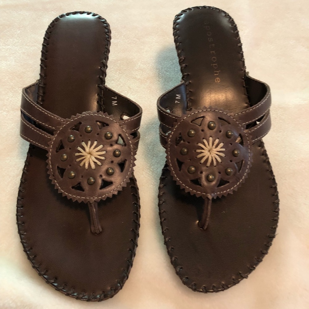 Apostrophe slip on sandals size 7